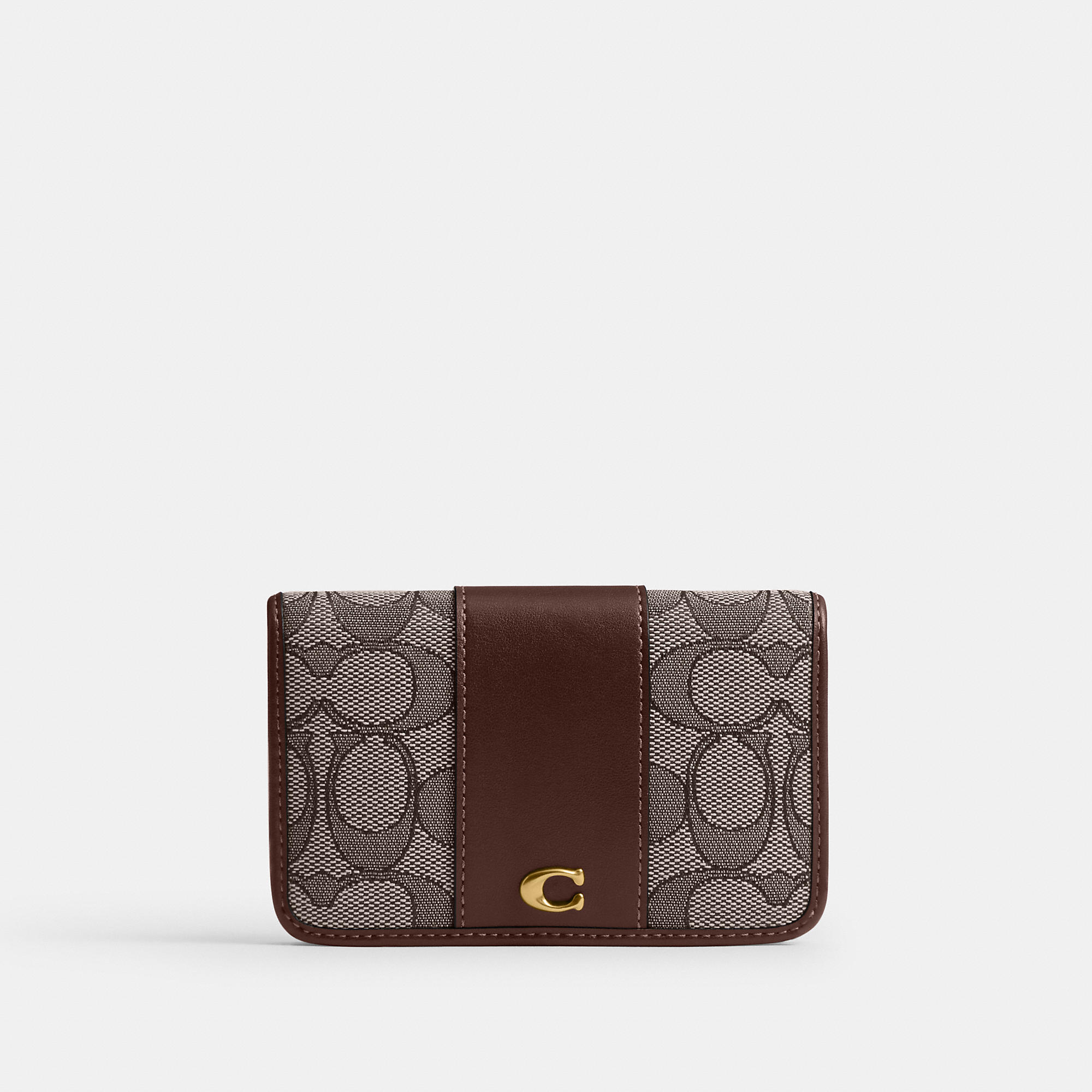 Essential Slim Card Case In Signature Jacquard