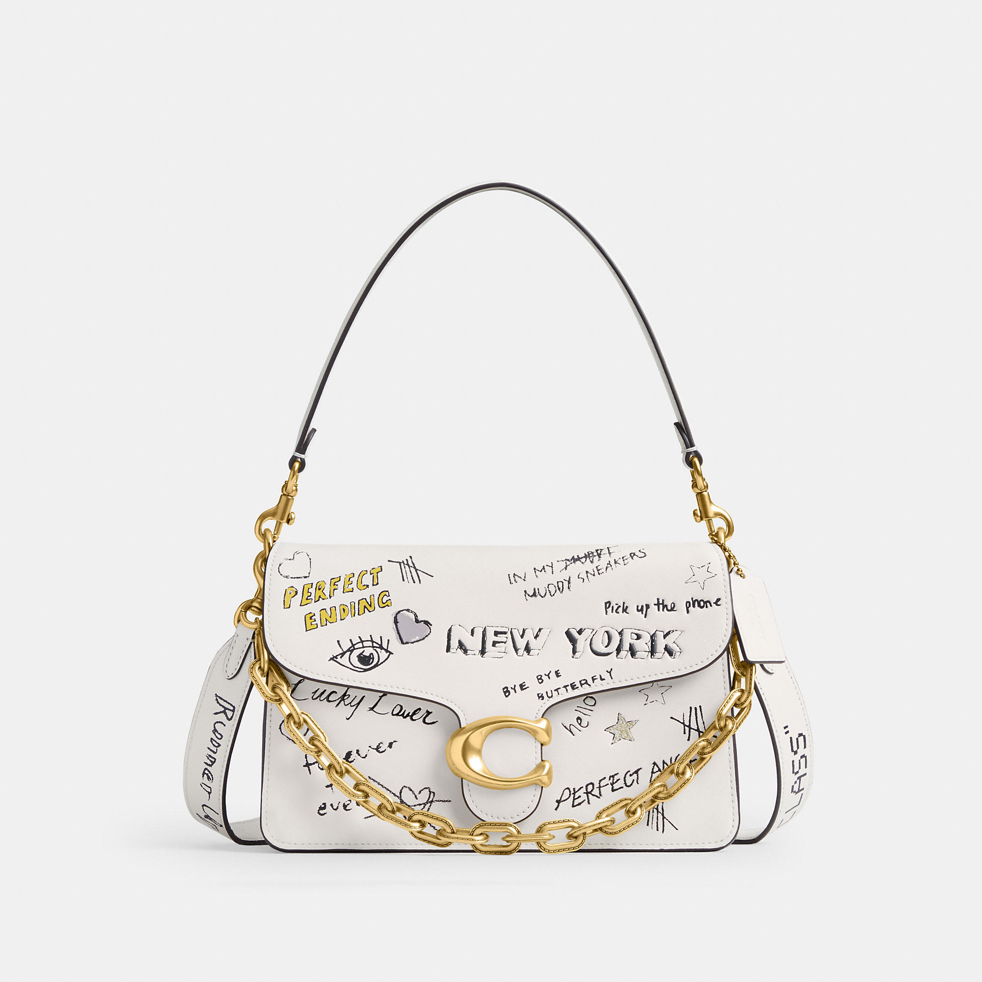 Chain Tabby Shoulder Bag With Sketch Print by COACH