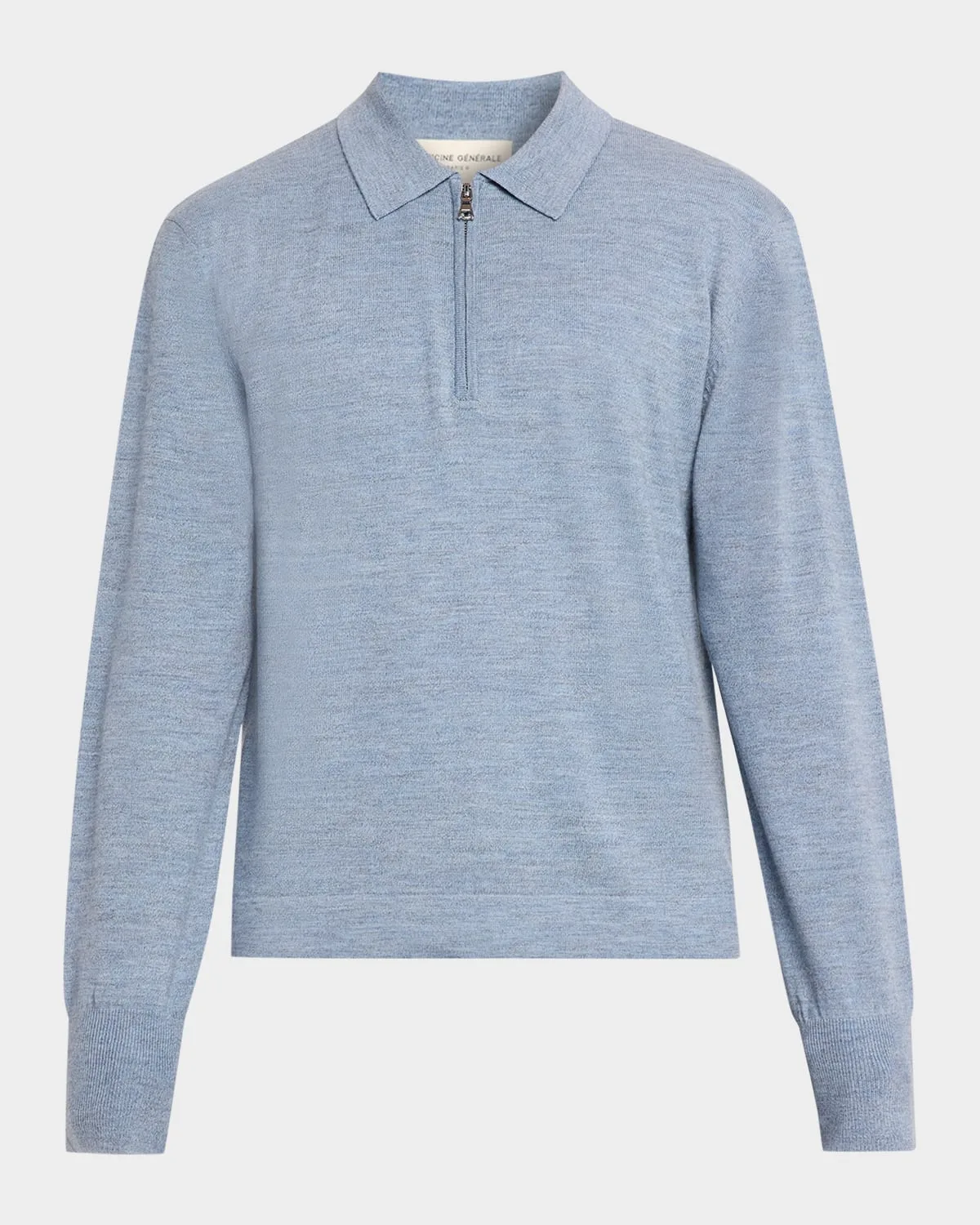 Bene Merino Wool Quarter-Zip Polo Sweater