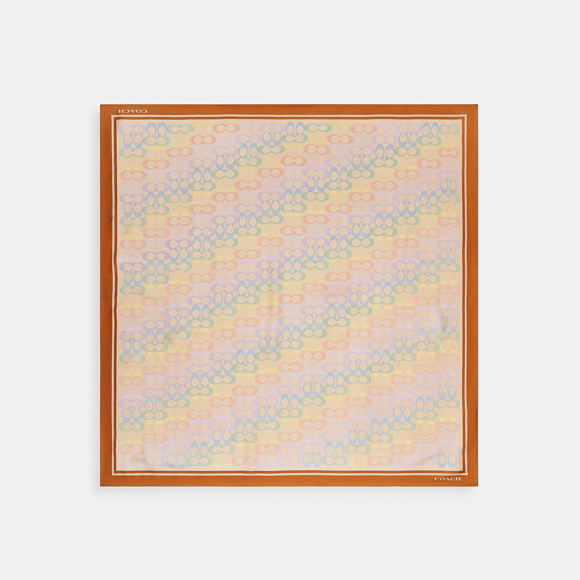 Signature Rainbow Print Silk Square Scarf
