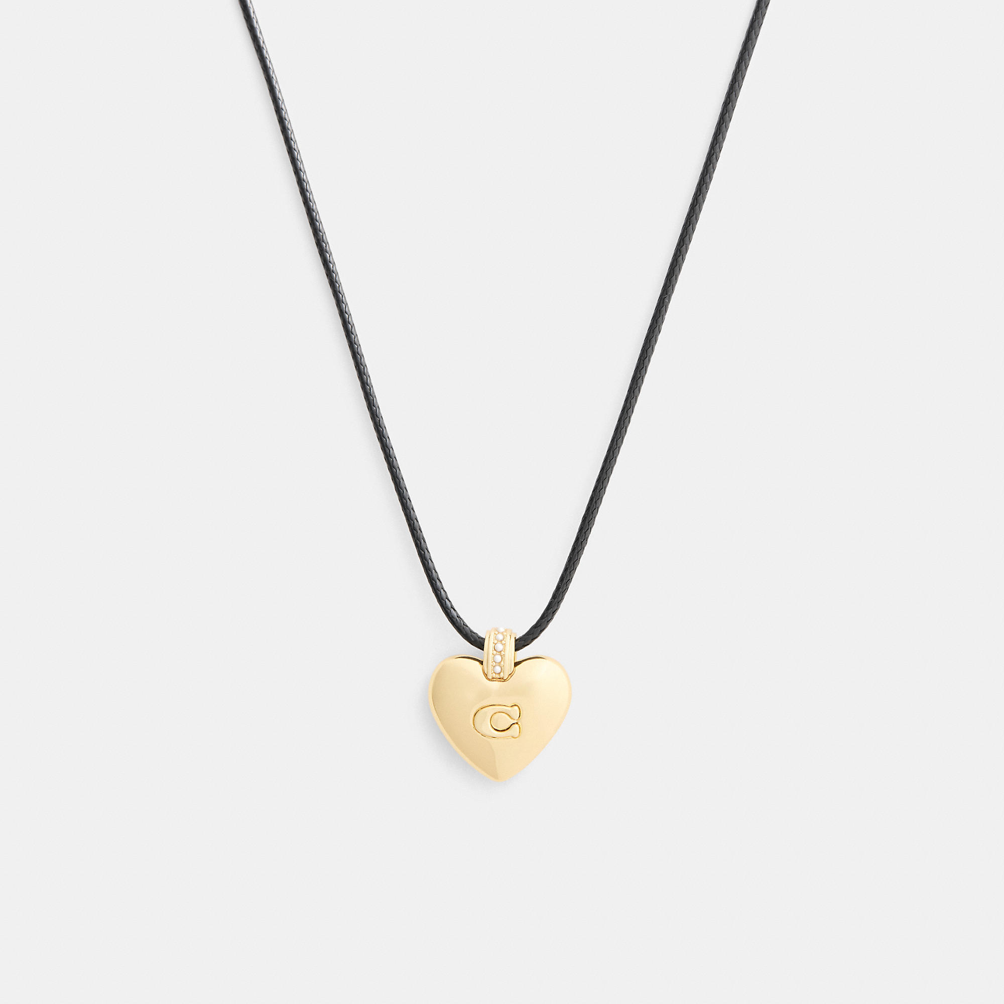 Signature Heart Cord Pendant Necklace by COACH