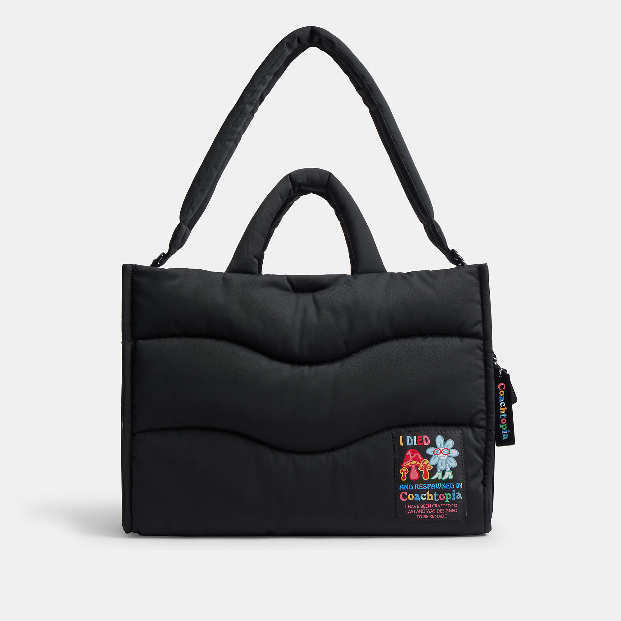 Loop Tote With Wavy Quilting by Coachtopia