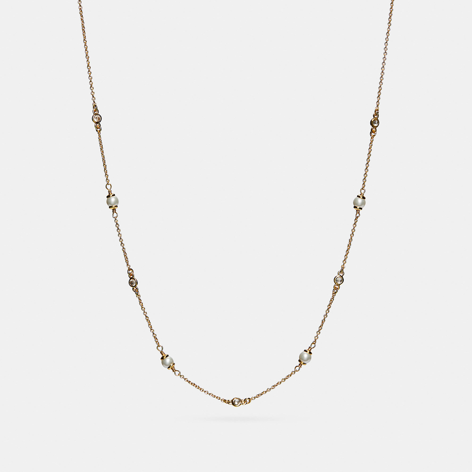 Sculpted C Pearl Necklace
