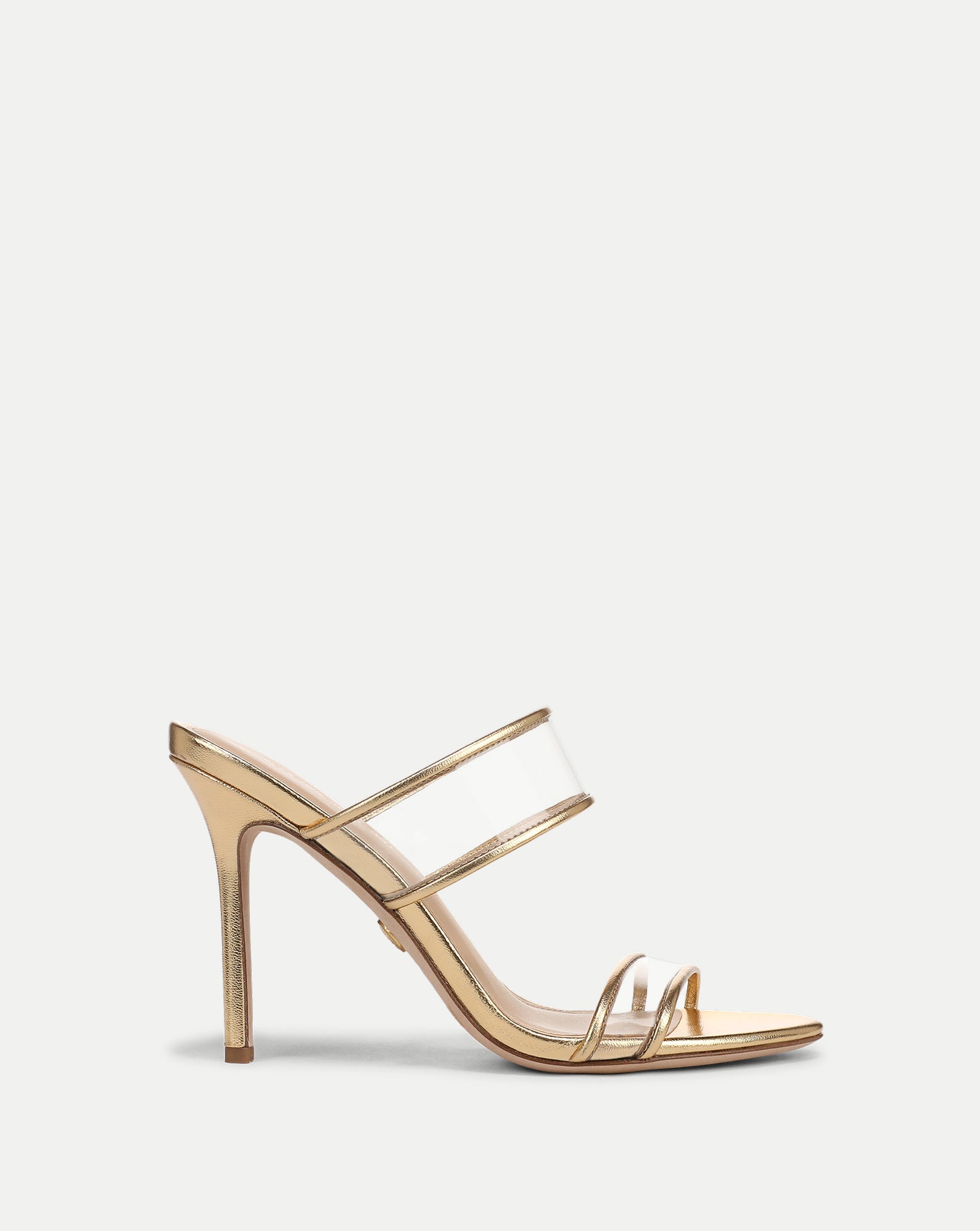 Asha Stiletto Sandal Clear Pale Gold