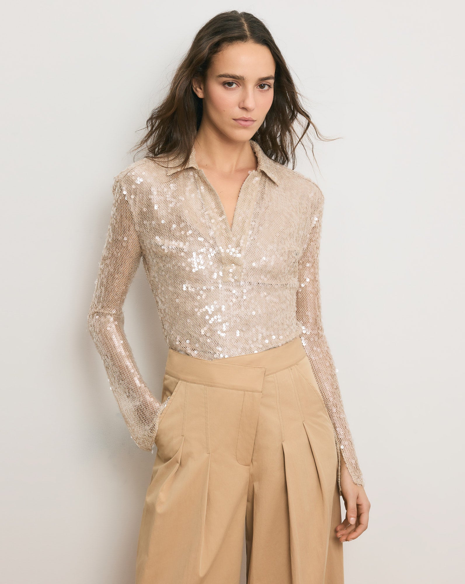 Meryl Sequin Blouse by Veronica Beard