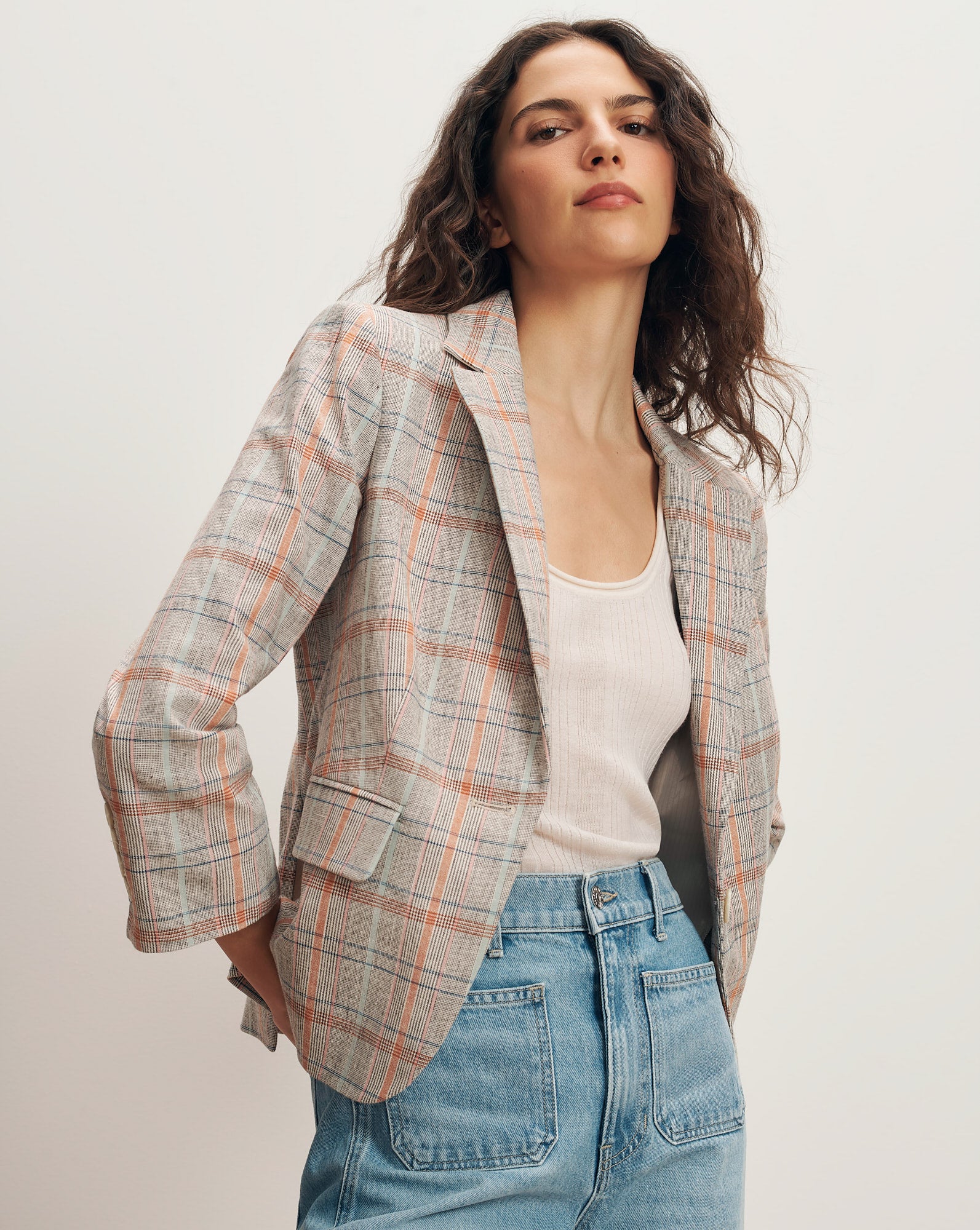 Schoolboy Plaid Dickey Jacket by Veronica Beard