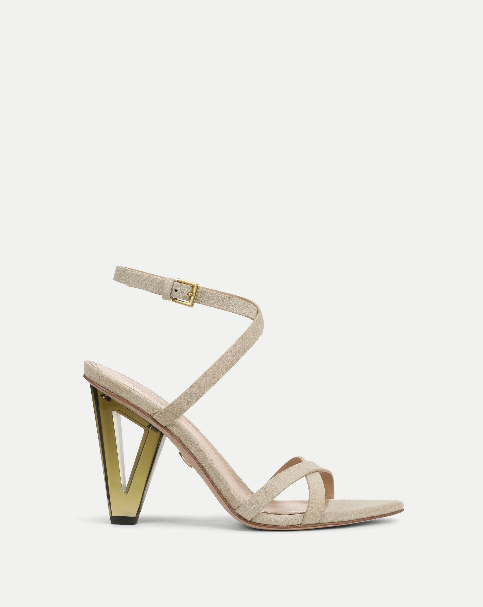 Lanaya Suede Ankle-Wrap Sandal by Veronica Beard