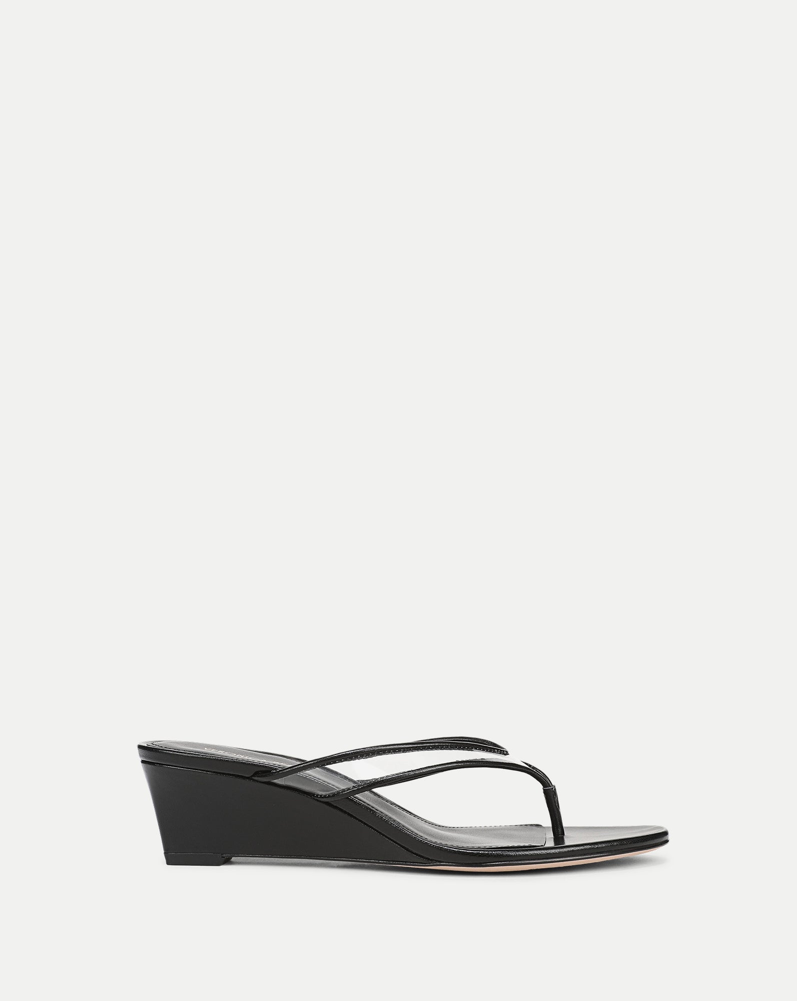 Clea Jelly Wedge Sandal Clear Black