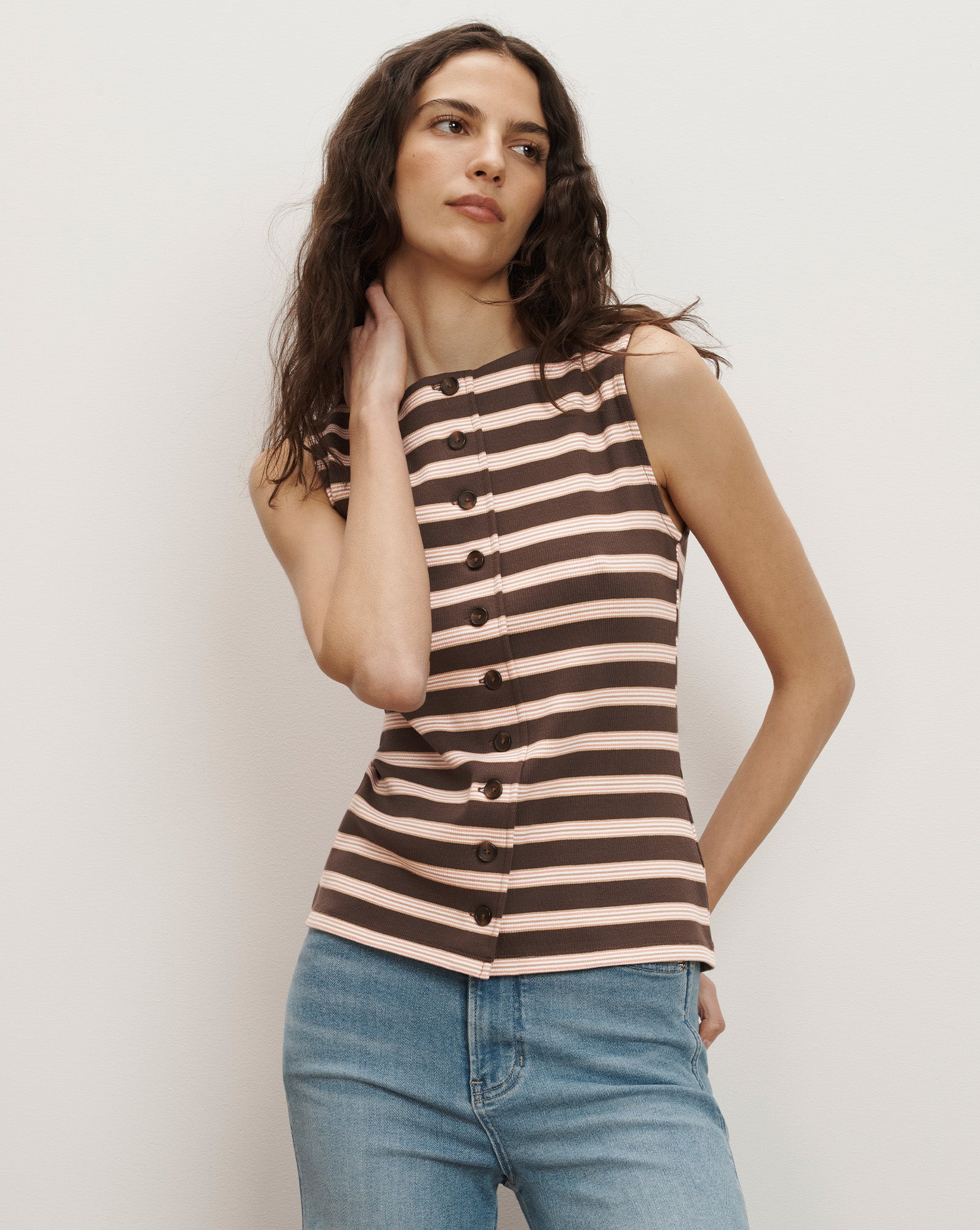 Uma Ribbed Vest by Veronica Beard