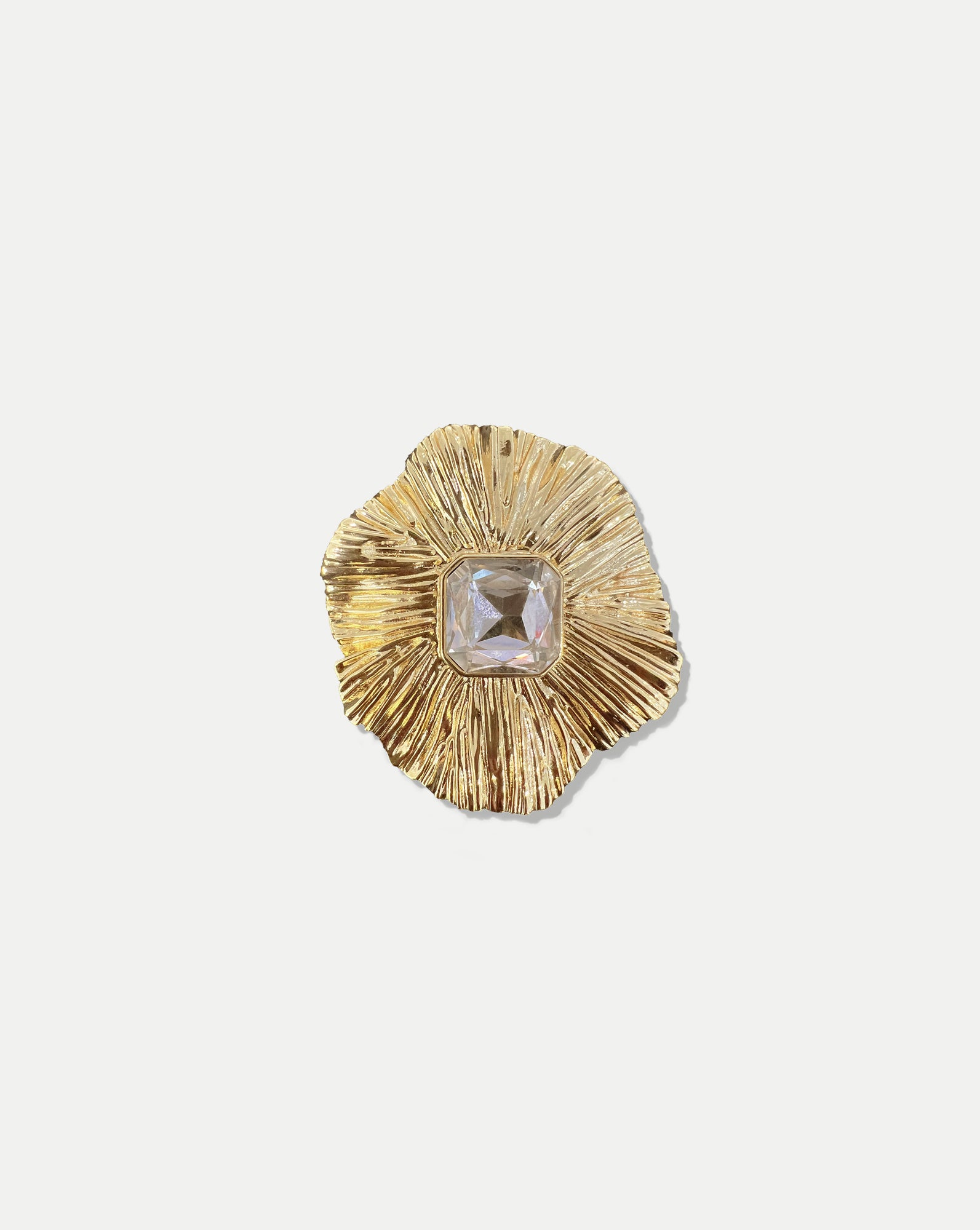 Gold Floral Brooch by Veronica Beard