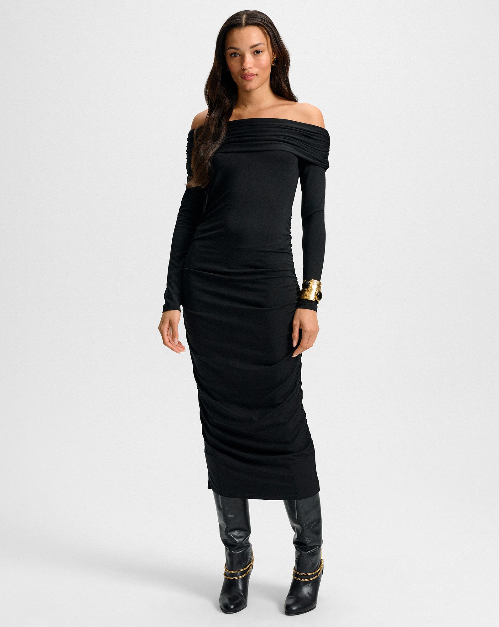 Tinette Off-The-Shoulder Midi Dress by Veronica Beard