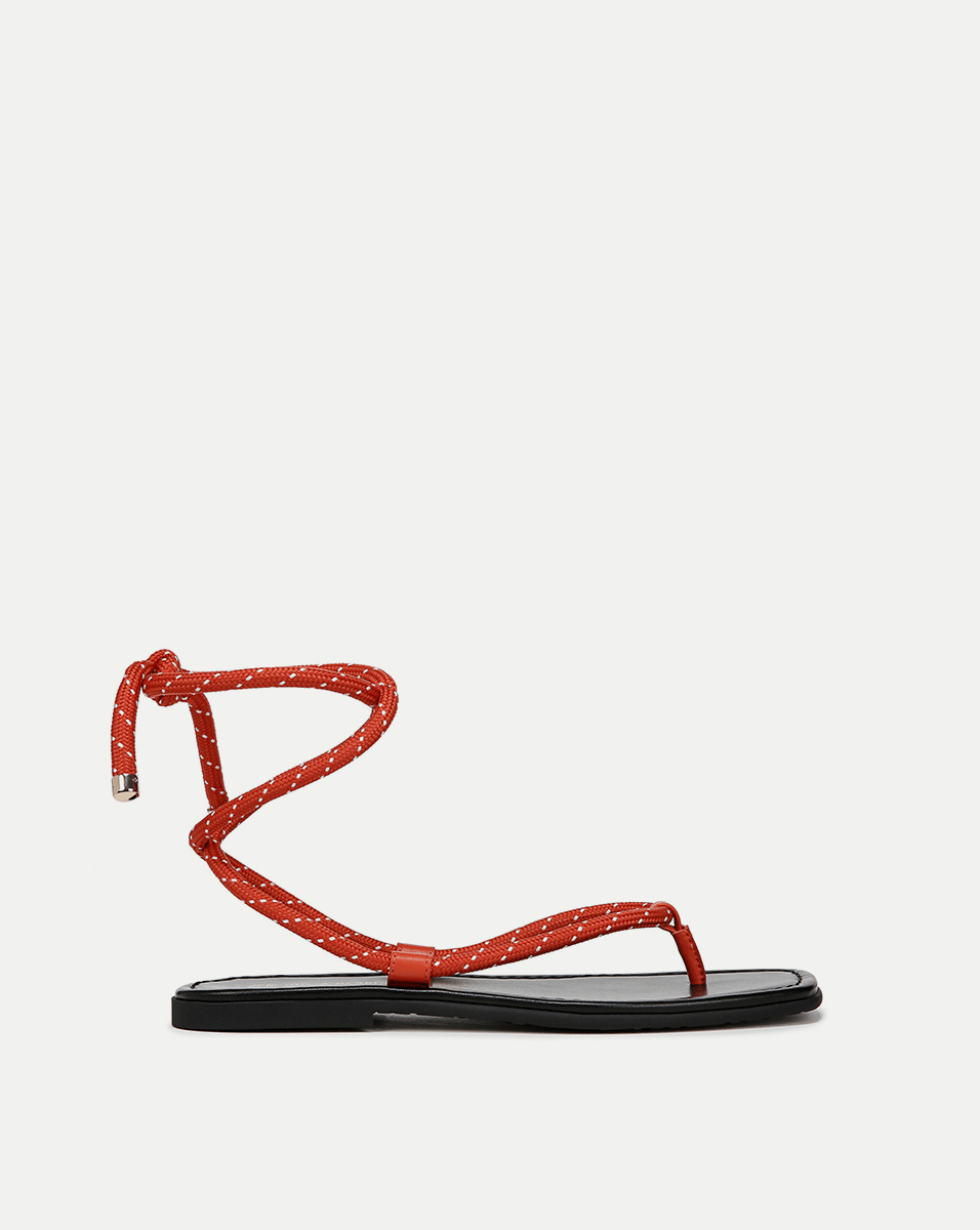 Carmina Wrap Sandal Persimmon Coconut
