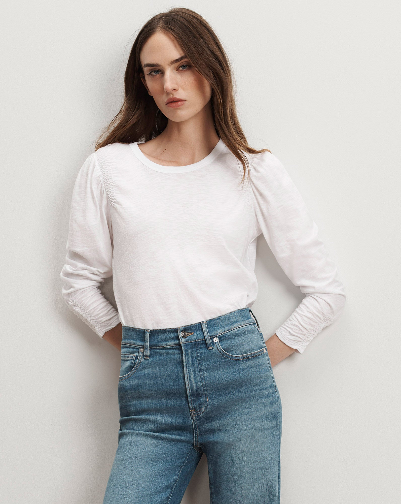 Bouvet Smocked-Shoulder T-Shirt