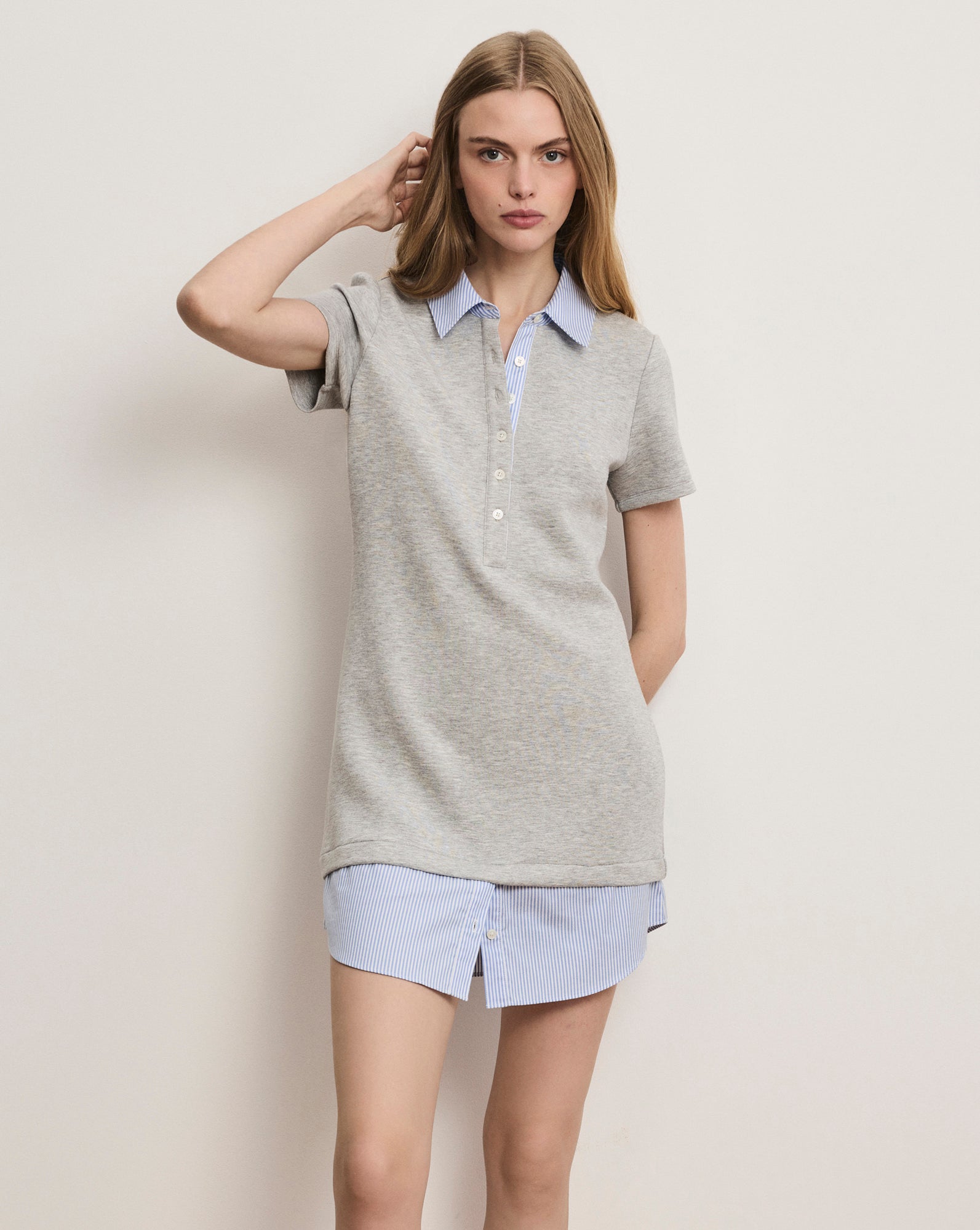 Kenwood Mixed-Media Mini Dress