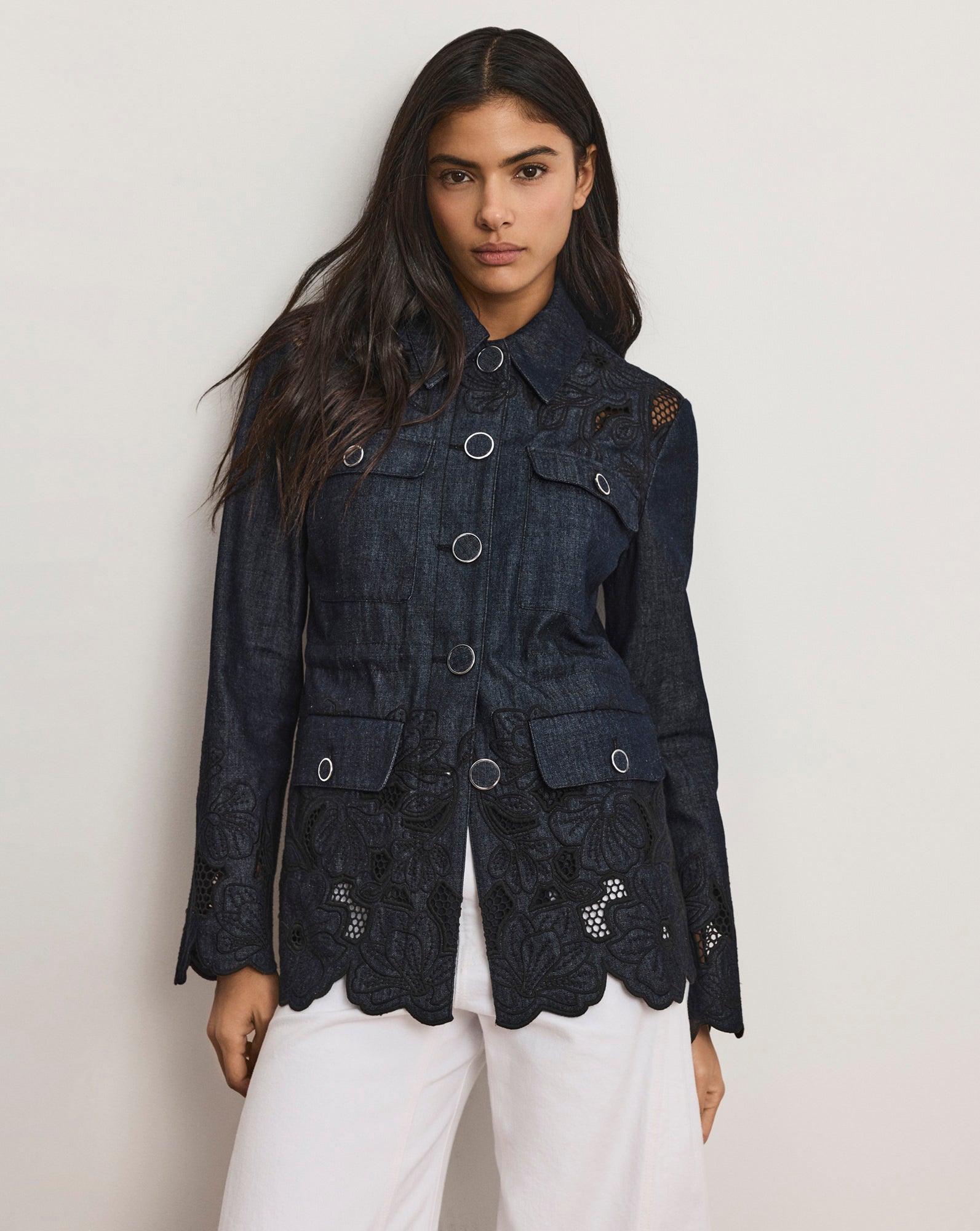 Kiki Eyelet Jacket by Veronica Beard