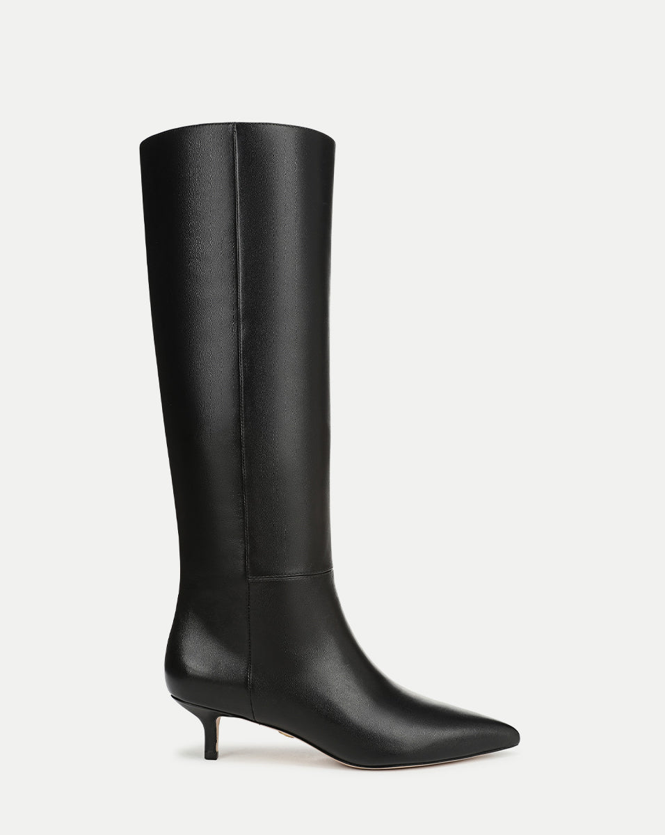 Lisa Kitten-Heel Boot Wide-Calf