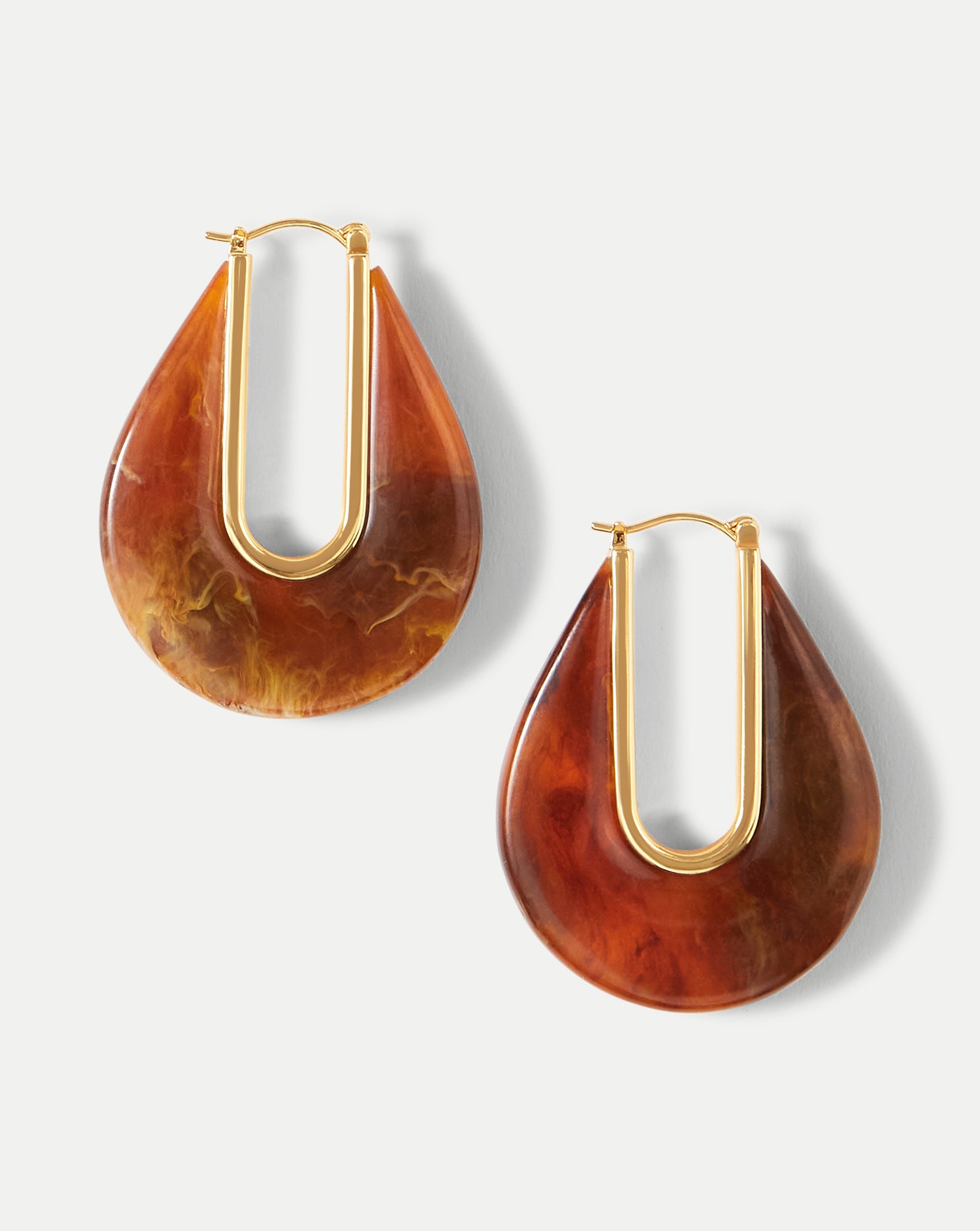 Resin Drop Hoop Earrings by Veronica Beard