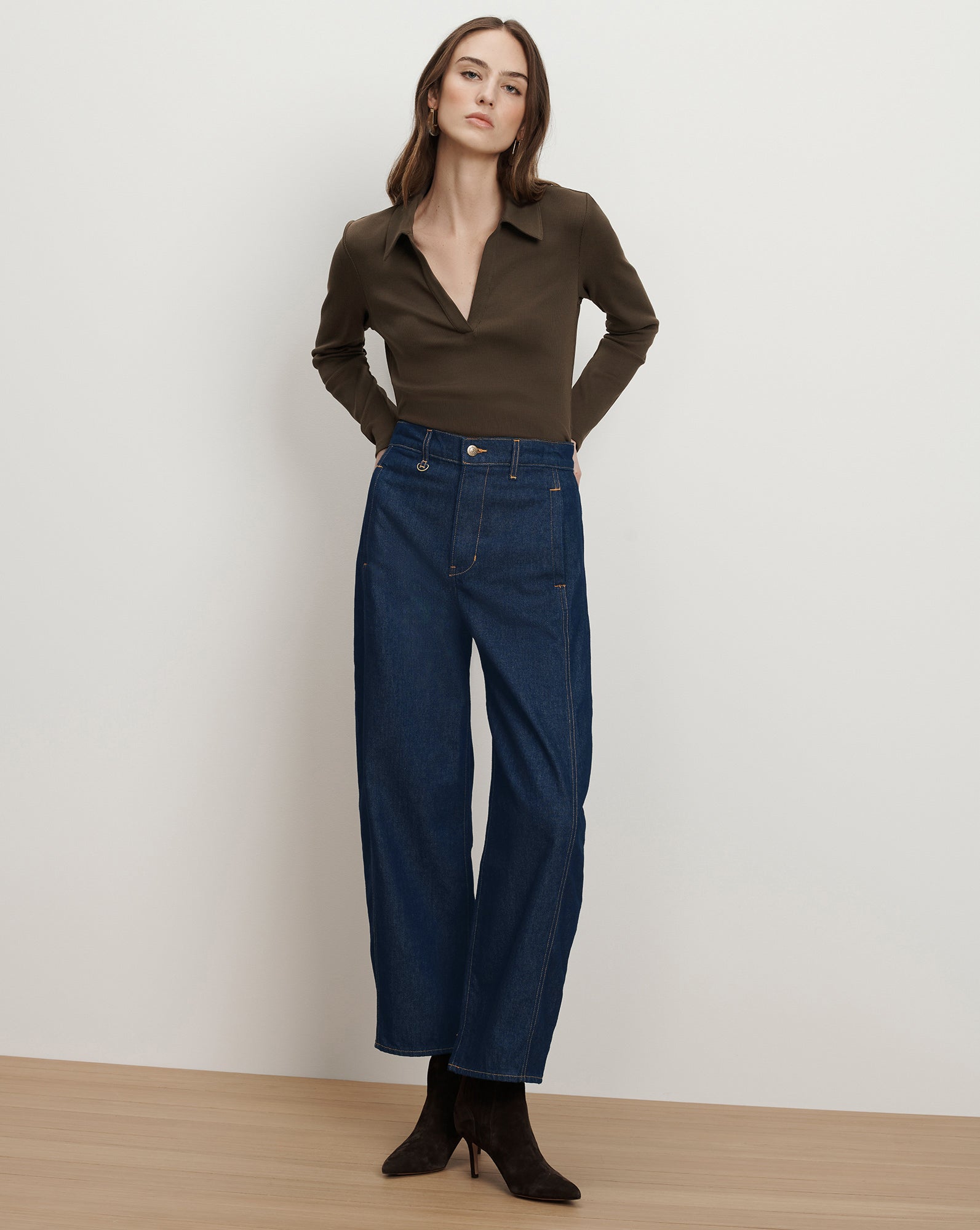 Ryder Adjustable Button Hem Barrel Jean
