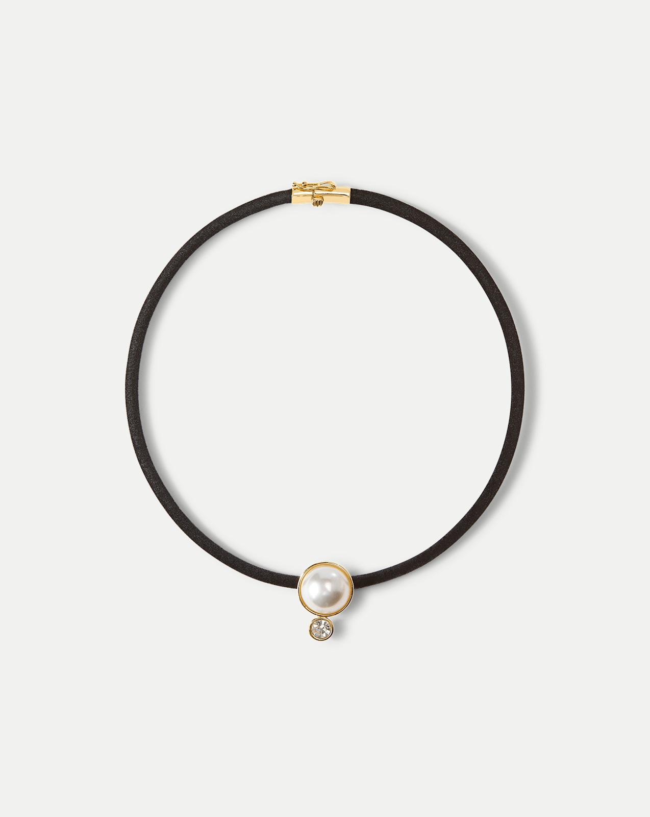 Pearl Pendant Cord Necklace Pearl Black