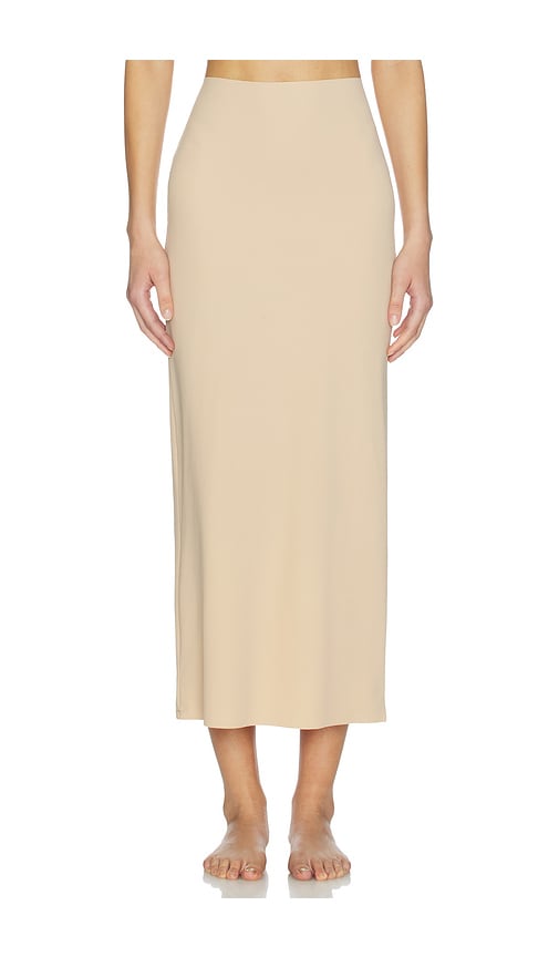 Classic Maxi Half Slip Skirt in Beige. by Commando