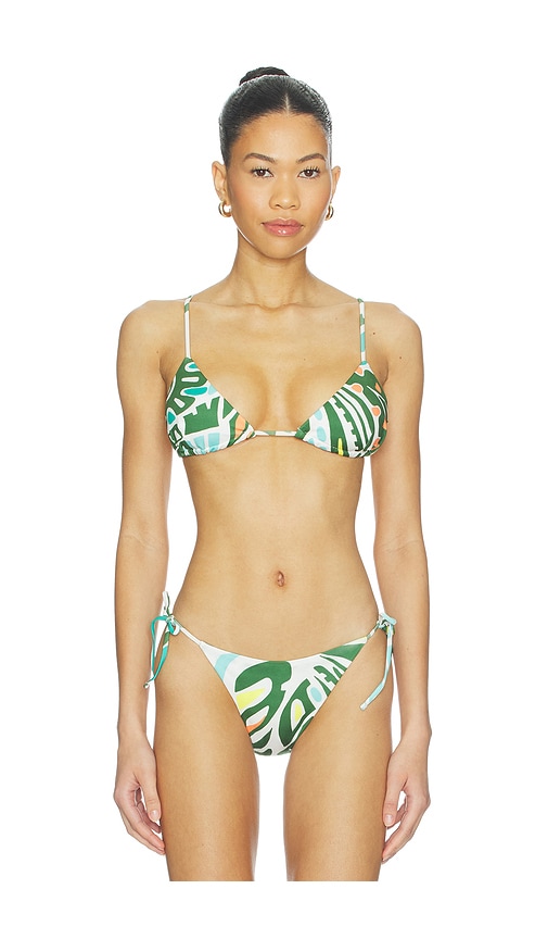 Layla Bikini Top in Green.
