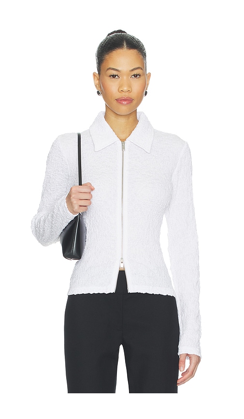 Sadaisy Zip Blouse in White. by SAMSOE SAMSOE