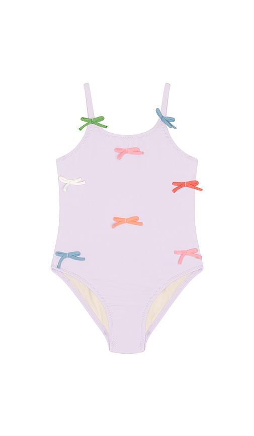 Girls Lottie Swimsuit in Lavender.
