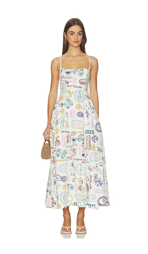 Ansley Dress in White.
