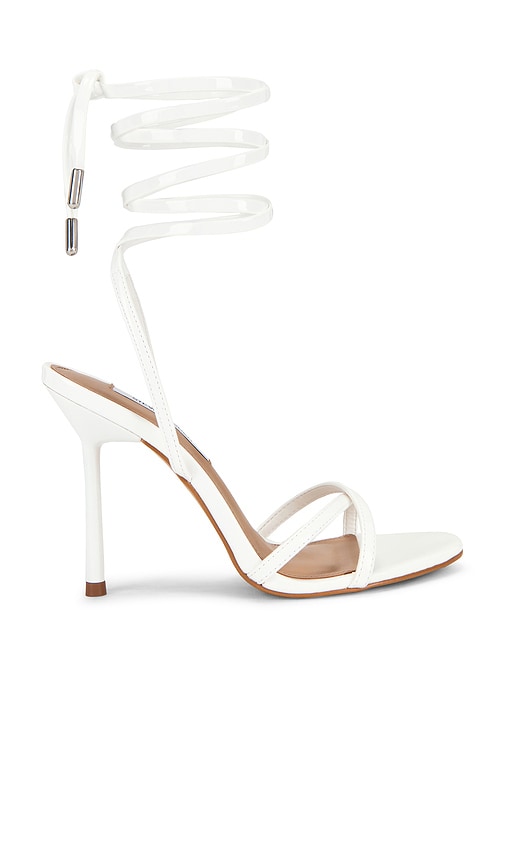Nerie Strappy Heel in White. by Steve Madden