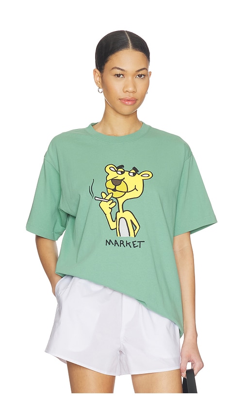 Yellow Panther T-Shirt in Green.