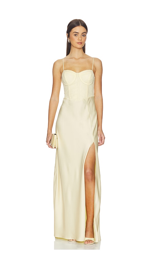 x REVOLVE Zinnia Gown in Lemon.