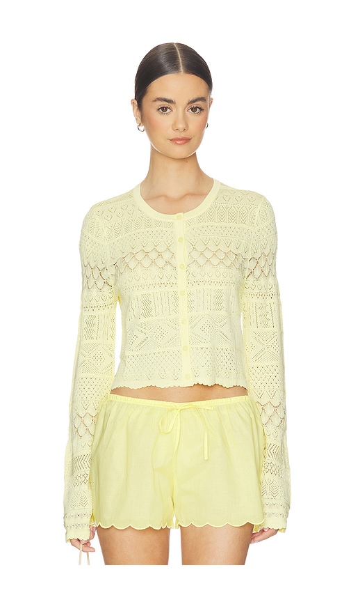 Brigette Cardigan in Lemon.
