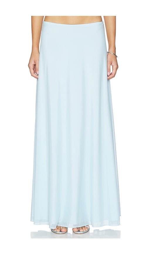 Jersey Circle Skirt in Baby Blue.