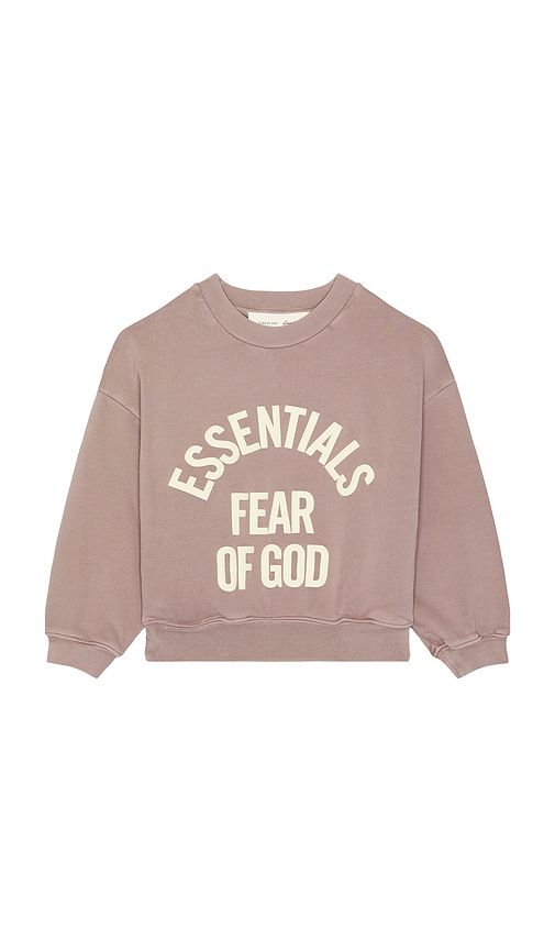 Kids Campus 90's Crewneck Sweatshirt in Mauve.
