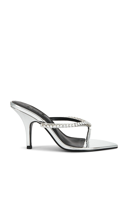 x REVOLVE Tokyo Thong Sandal in Metallic Silver.