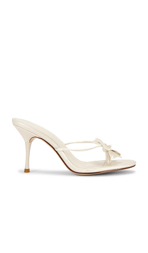 x REVOLVE Osaka Sandal in Metallic Neutral.