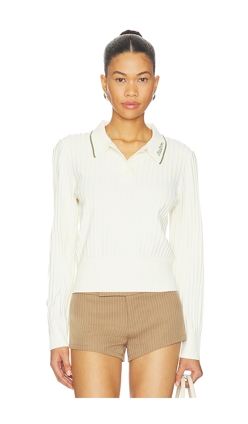 Selma Polo Top in Cream.