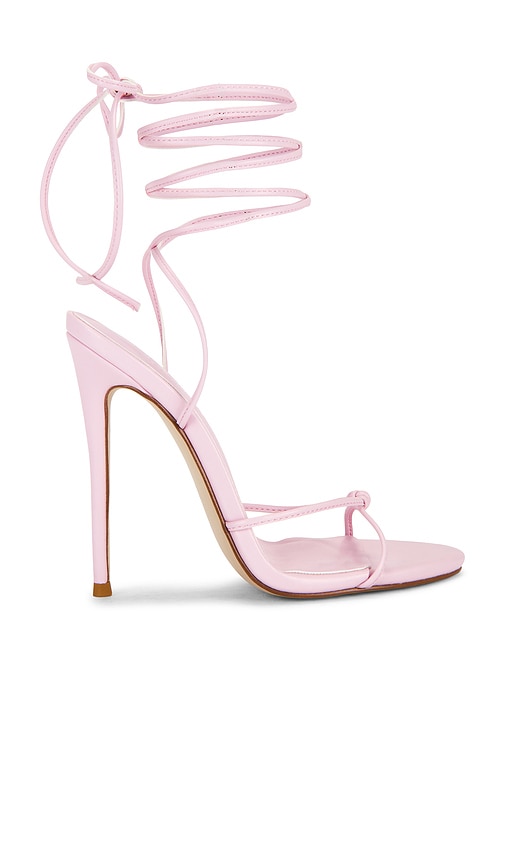 Athens Lace Up Heels in Pink.