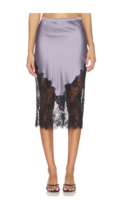 Juliet Lace And Silk Skirt in Lavender.