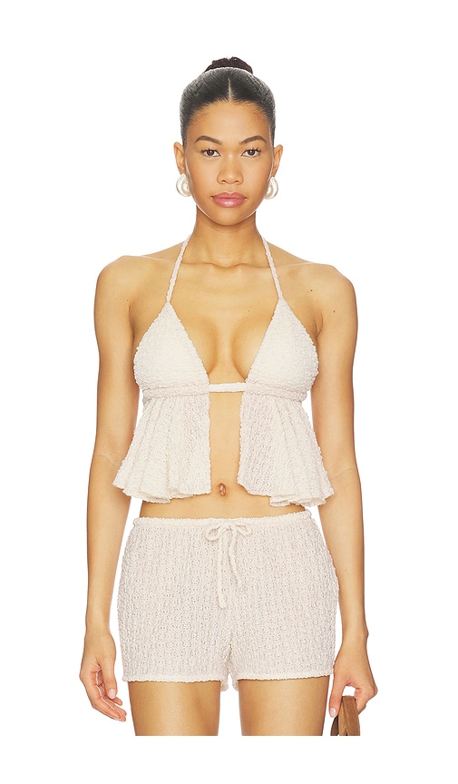 X Elsa Hosk Emma Tank Top in Beige.