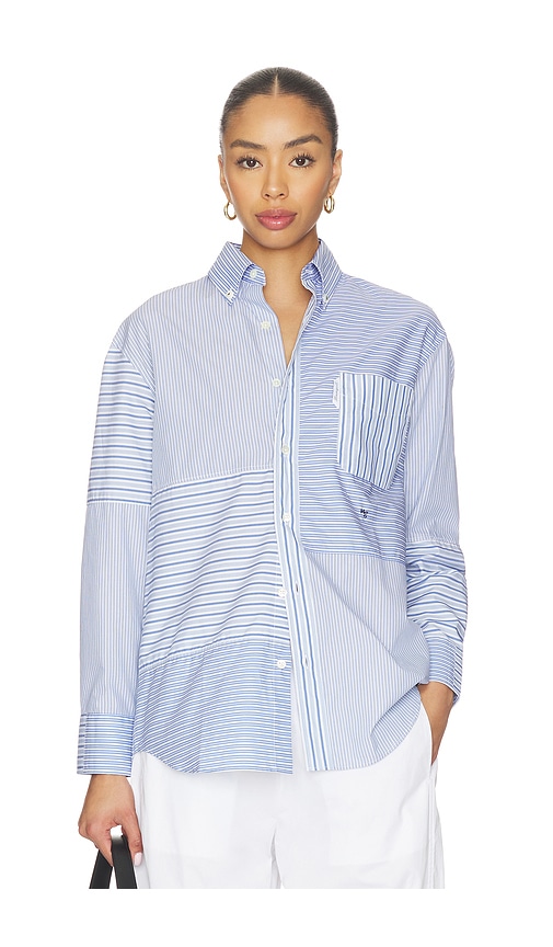 Patchwork Shirt in Blue. by HOMMEgirls