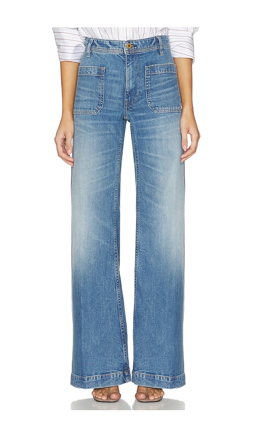 Denim Standard Flare in Blue. by Polo Ralph Lauren