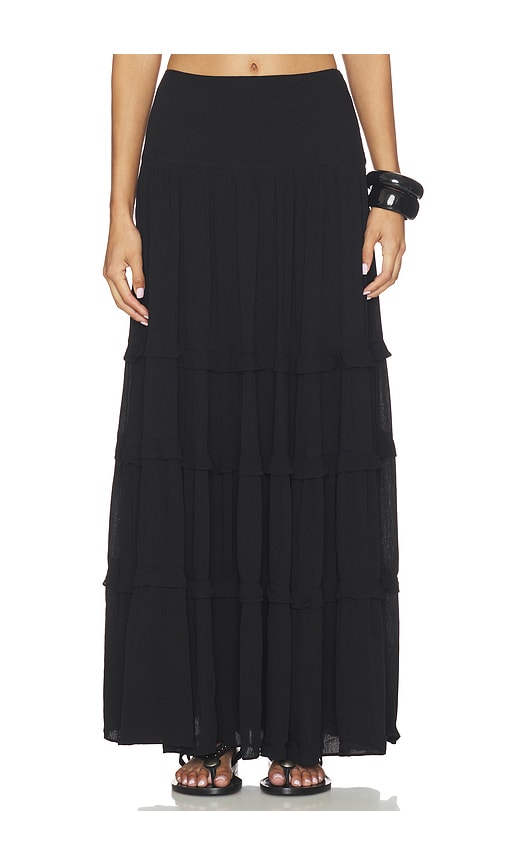 Harlow Maxi Skirt in Black.