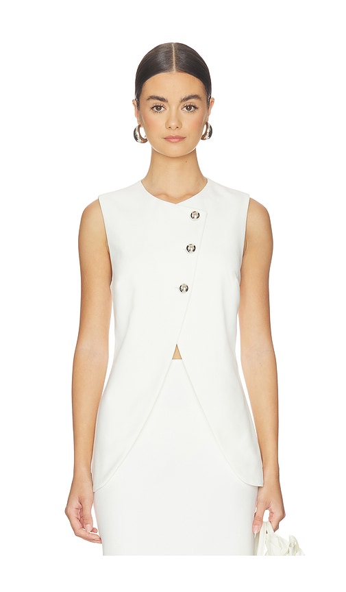 The Rachel Vest in Ivory.