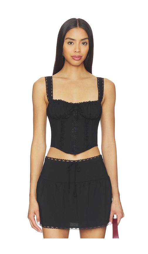 Elaine Corset Top in Black.
