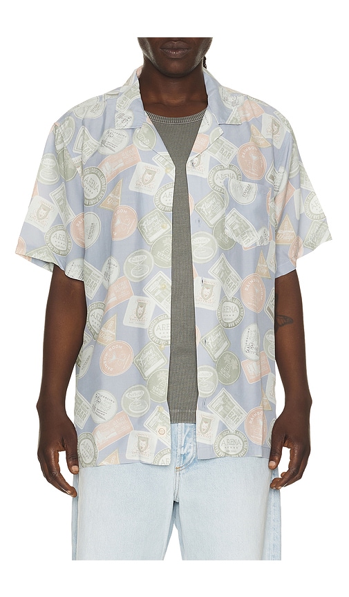 Cupro Resort Shirt in Blue.