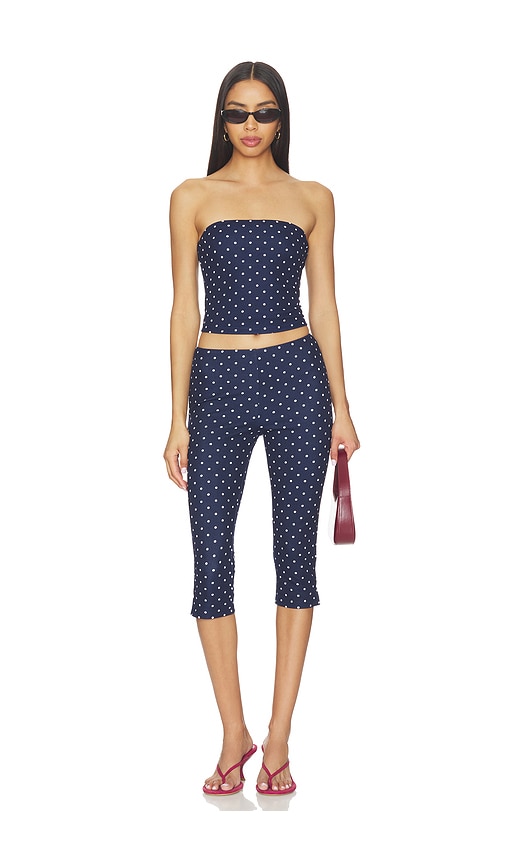 Siara Capri Set in Navy.