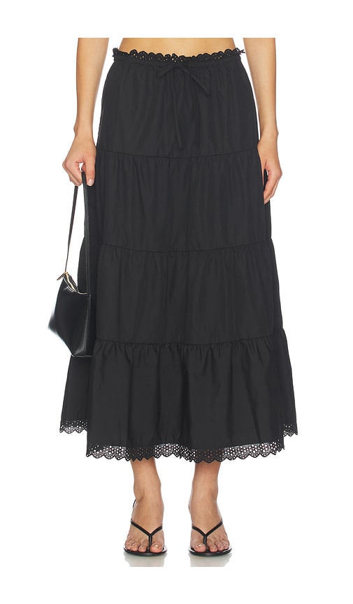 Angela Maxi Skirt in Black.