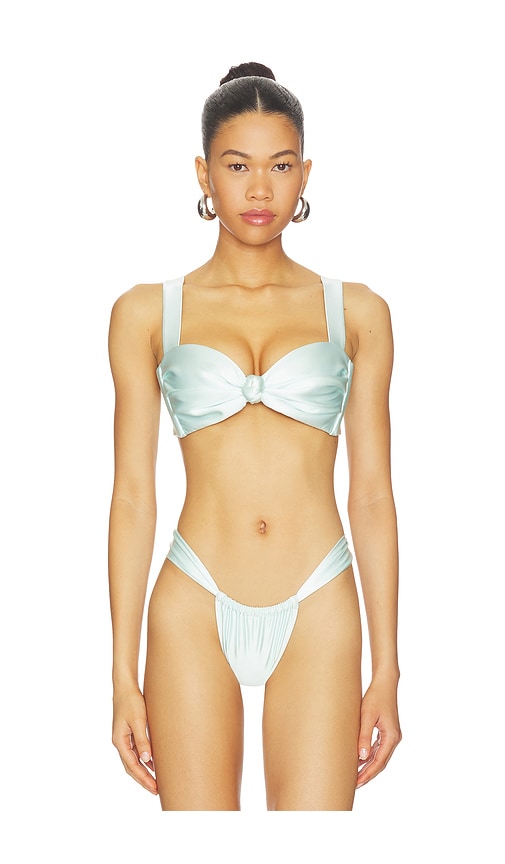 x Elsa Hosk Hayden Bikini Top in Baby Blue.