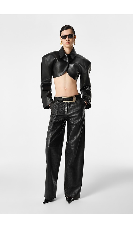 Agnes Leather Pant in Black.